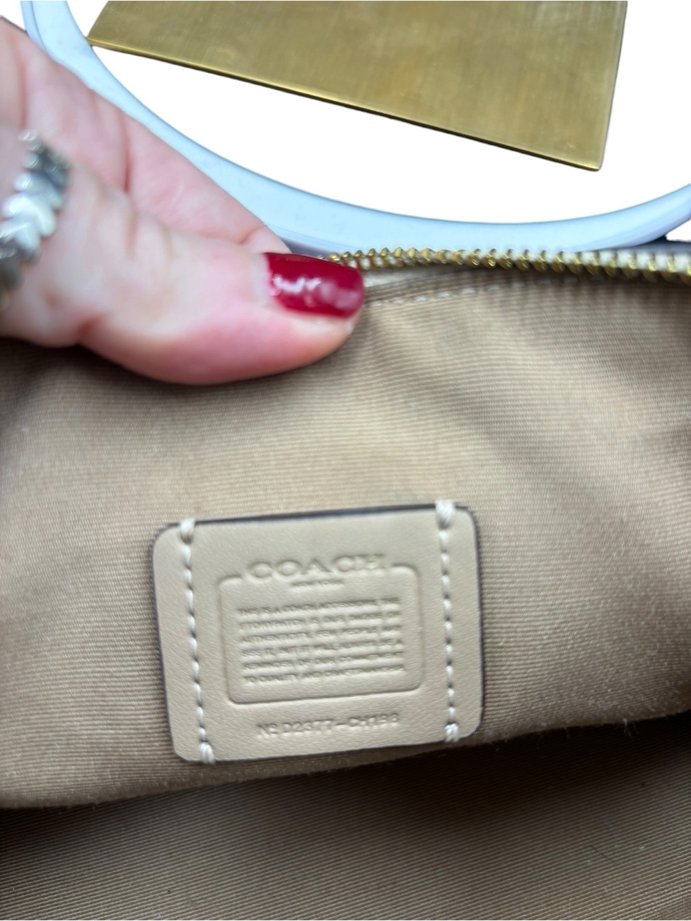 Coach Mini Gallery Crossbody CH198 Chalk Leather Gold Hardware Satchel - Picture 12 of 12